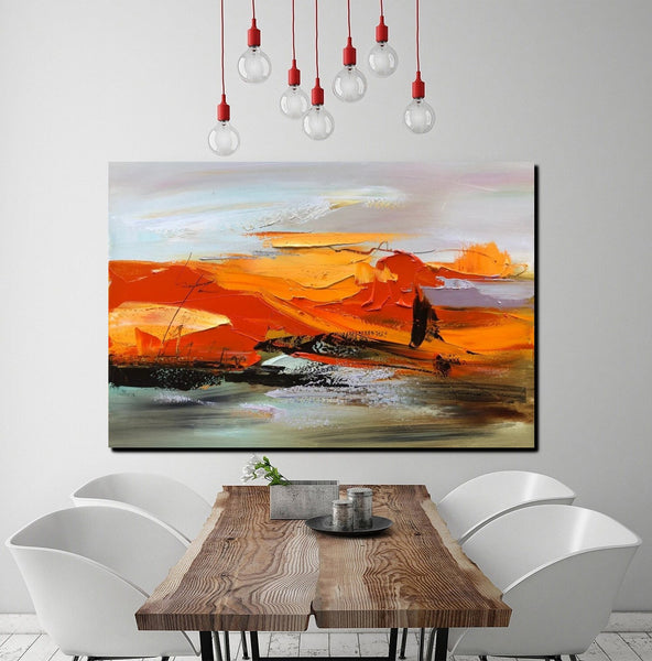 Acrylic Paintings on Canvas, Large Paintings Behind Sofa, Large Painting for Living Room, Heavy Texture Painting, Buy Paintings Online-Art Painting Canvas