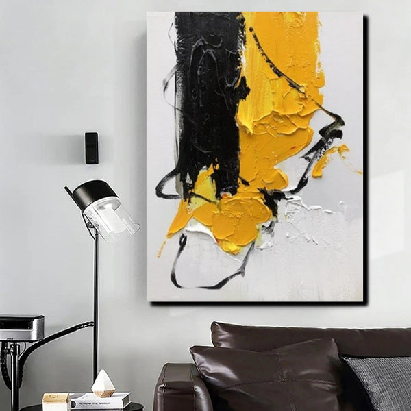 Acrylic Paintings Behind Sofa, Abstract Paintings for Bedroom, Palette Knife Canvas Art, Contemporary Canvas Wall Art, Buy Paintings Online-Art Painting Canvas