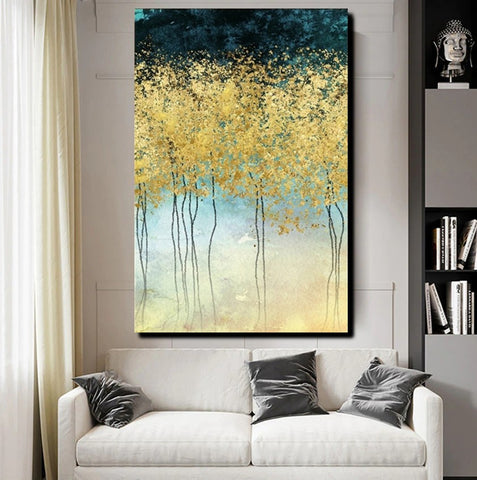 Simple Modern Art, Bedroom Wall Art Ideas, Tree Paintings, Buy Wall Art Online, Simple Abstract Art, Large Acrylic Painting on Canvas-Art Painting Canvas