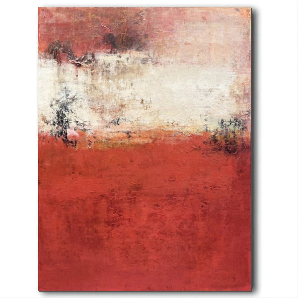 Canvas Painting for Living Room, Huge Contemporary Abstract Artwork, Red Abstract Painting Ideas for Interior Design, Modern Wall Art Painting-Art Painting Canvas