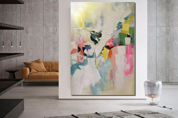 Large Canvas Art Ideas, Large Painting for Living Room, Contemporary Acrylic Art Painting, Buy Large Paintings Online, Simple Modern Art-Art Painting Canvas