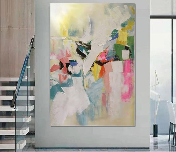 Large Canvas Art Ideas, Large Painting for Living Room, Contemporary Acrylic Art Painting, Buy Large Paintings Online, Simple Modern Art-Art Painting Canvas