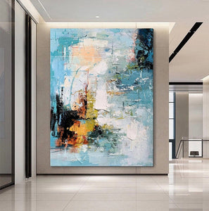 Extra Large Acrylic Painting, Modern Contemporary Abstract Artwork, Simple Modern Art, Living Room Wall Art Painting, Palette Knife Paintings-Art Painting Canvas