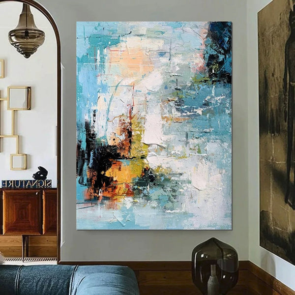 Extra Large Acrylic Painting, Modern Contemporary Abstract Artwork, Simple Modern Art, Living Room Wall Art Painting, Palette Knife Paintings-Art Painting Canvas