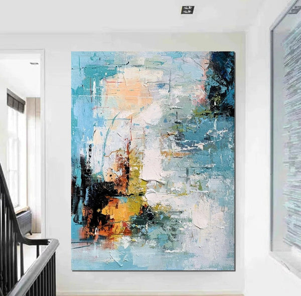 Extra Large Acrylic Painting, Modern Contemporary Abstract Artwork, Simple Modern Art, Living Room Wall Art Painting, Palette Knife Paintings-Art Painting Canvas