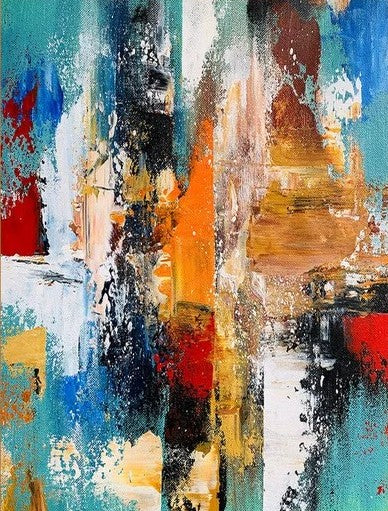 Colorful Abstract Acrylic Paintings for Living Room, Heavy Texture Canvas Art, Modern Contemporary Artwork, Buy Paintings Online-Art Painting Canvas
